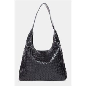 Fame Woven Faux Leather Tote Bag